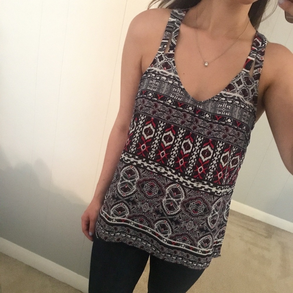 ▪️FINAL SALE 2/5▪️ Dark Blue Patterned Tank Top